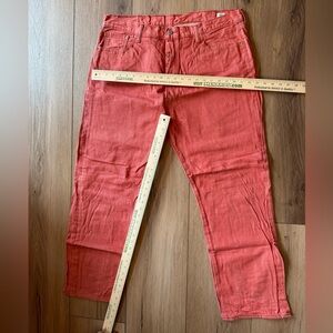 MENS Levis 501 White Oak Cone Denim Straight Leg Button-Fly Red Jeans Size 42x32